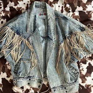 Fringe denim jacket